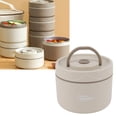 thumbnail image 1 of Boîte à Lunch Isolée en Acier Inoxydable Empilable, 2 Attaches Rondes 550ml Boîte à Lunch Isolée en Acier Inoxydable pour l'École, 1 of 7