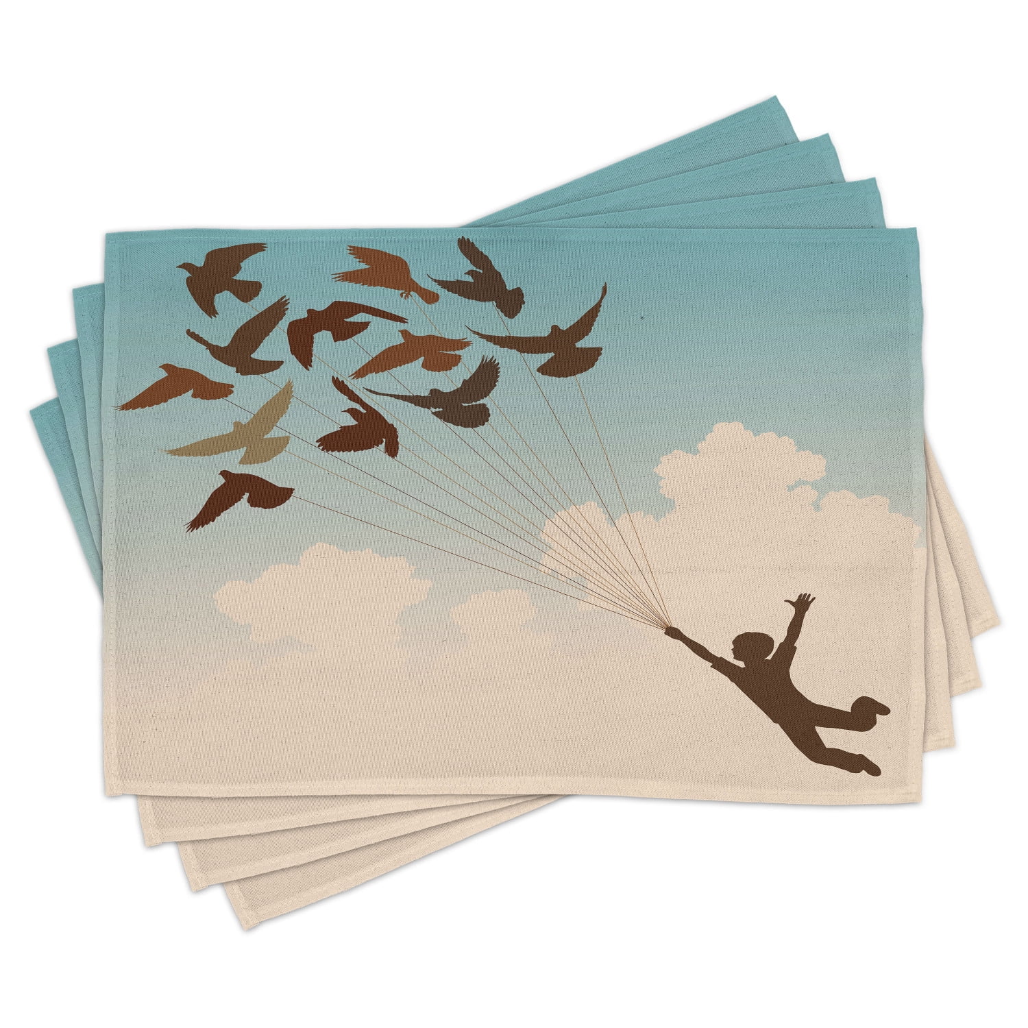 Washable Table Place Mats for Kitchen Dining Home Table Decoration 12 x 18 inches Sloth with Surfing Board Placemats Set of 6 Washable Table Place Mats for Kitchen Dining Home Table Decoration 12 x 18 inches Sloth with Surfing Board Placemats Set of 6