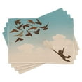 thumbnail image 1 of Ambesonne Colorful Place Mats Set of 4, Flying Pigeons Birds, Standard Size, Multicolor, 1 of 6