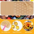 thumbnail image 2 of 200 hojas de papel pergamino para freidora de aire Ninja Foodi Dual Air Fryer, compatible con papel pergamino perforado antiadherente, 2 of 5