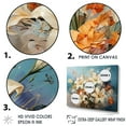 thumbnail image 3 of Designart "Countryside Charm With Blue And White Lilies" Flowers Floater Framed Canvas Wall Art, 3 of 5