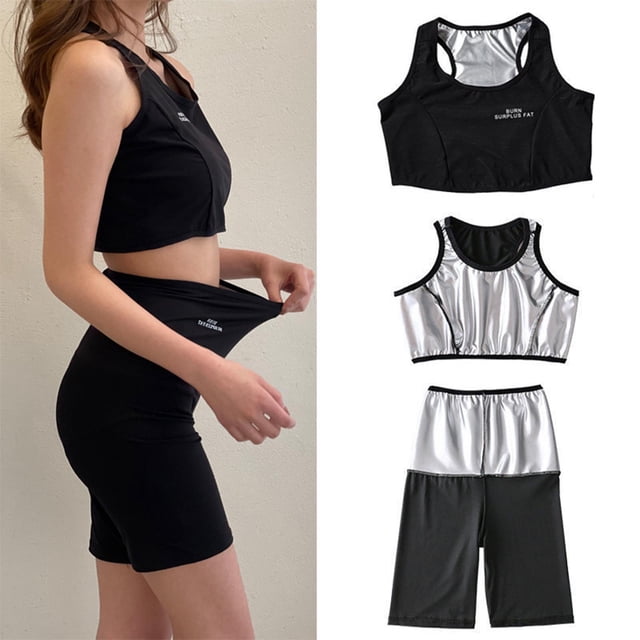 Mujeres Pantalones Chaleco , Sweat Sweat Térmico Cuerpo Deporte Shaper Shaper Grasa Quemador Adelgazamiento L Macarena Traje de pantalones de sauna