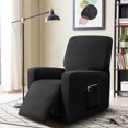 thumbnail image 4 of Stretch Recliner Chair Cover with Side Pocket, Polyester and Spandex Upgrade Pattern Couch Covers, Dog Cat Pet Slipcovers Furniture Protectors, Machine Washable, 4 of 6