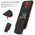 thumbnail image 2 of for Samsung Galaxy A03s Wallet Case, with Credit Card Holder Stand Kickstand Slim Rugged Shockproof Heavy Duty Defender Armor Military Grade Protective Case for Samsung Galaxy A03s,Red, 2 of 9