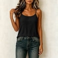 thumbnail image 4 of JOANKDMI Linen Tank Tops for Women Spaghetti Strap Sleeveless Scoop Neck Camisole Summer Casual Loose Fit Beach Vacation Cami T Shirts, 4 of 9