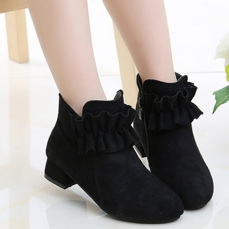 

〖Roliyen〗Girls Boots Children Baby Girls Princess Casual Shoes Short Single Boots