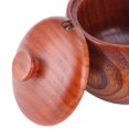 thumbnail image 4 of Vintage Wooden Salt Box with Lid & Spoon, Retro Kitchen Spice Storage Container, 4 of 8