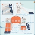 thumbnail image 3 of Qaba 7 in 1 Toddler Slide with Basketball Hoop, for 1-3 Years, Orange, 3 of 10