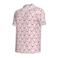 thumbnail image 2 of Vsdgher Cute Rabbit Print Men's Short Sleeve Stretch Polo Shirt, Moisture-Wicking Performance Polo Shirt, 2 of 8