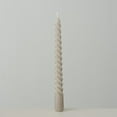 thumbnail image 5 of 12 Piece Matte Grey Twist Taper Candles, 2 Boxed Sets of 6, 4 Hours Burn Time, Paraffin Wax, 7.75 Inches, 5 of 7