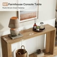 thumbnail image 5 of Tribesigns Farmhouse Console Table, 55-Inch Wooden Sofa Table with Storage for Entryway, Foyer, Hallway, Living Room, Easy Assembly (Light Oak Brown), 5 of 10