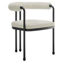 Side Dining Chair, White, Fabric, Metal, Bar Pub Cafe Bistro Dining Kitchen Hospitality Restaurant, Modern Contemporary, HB37847