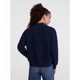 thumbnail image 4 of Scenario Women's and Women's Plus Waffle Knit Button Top with Long Sleeves, Sizes XS-4X, 4 of 6