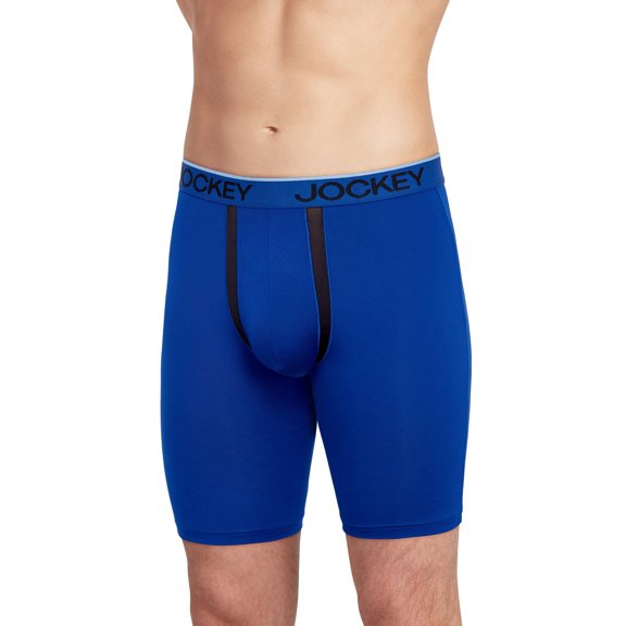 Jockey Men's Chafe Proof Pouch Microfiber 8.5" Long Leg Boxer B