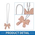 thumbnail image 4 of 1 Pcs Rhinestones Bow inlaid with Rhinestones Car Rear View Mirror Pendant Accessories Car Hanging Ornament Champagne, 4 of 6