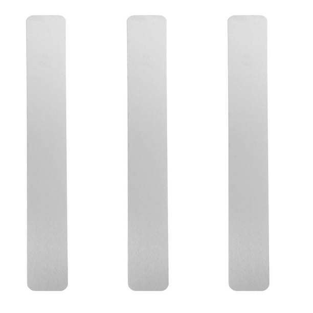 ColoMX 3 tiras de tablero de hierro de metal sin marco, tablero de barra de anuncios, tira de notas, barra de anuncios de metal, tablero de corcho adhesivo, tira de notas para cocina y oficina