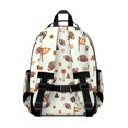 thumbnail image 3 of Football Flag Orange Pattern Cute School Backpack Bag for School with Padded Back and Adjustable Shoulder Straps 15.25"x11.5"x5.25", 3 of 5