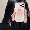 thumbnail image 6 of Flower Phone Case for iPhone 12, Cute Aesthetic Pink Tulip Clear Phone Cover for Women Girls, 6 of 13