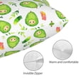 thumbnail image 3 of Zufioo Kawaii Avocado Print Double-Sided Throw Pillow Cover, Pillow Protector Home Decor - With Hidden Zipper, Suitable for Bedroom, Living Room, Car Interior-20"x30", 3 of 6