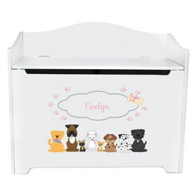 Boy S Personalized All Sports Toy Box Bench White Walmart Com