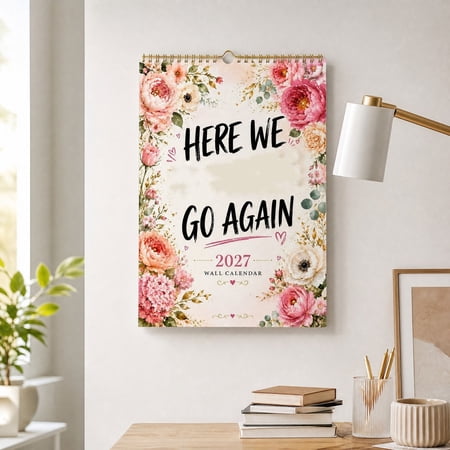 2027 Wall Calendar 12 Monthly Hanging Planner with Spiral Binding Large Yearly Overview Holidays Perfect Organizer for Home Office A