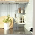 thumbnail image 4 of Umbra Cubiko Corner Shower Bins Set of 2 White, 4 of 6
