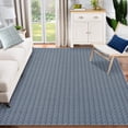 thumbnail image 2 of 5x7 Ft Vintage Print Boho Rug, Non-Slip, Washable, Stain-Resistant, Low Pile Carpet for Living Room/Bedroom/Kitchen (Blue), 2 of 7