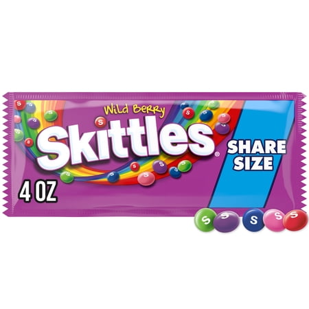 Skittles Wild Berry Chewy Candy, Share Size - 4 oz Bag