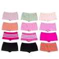 thumbnail image 2 of Alyce Ives Intimates Boy Short Panties, XL, Brights 2, 12 Pack, 2 of 7