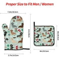 thumbnail image 4 of Dog Flora Print Oven Mitts and Pot Holders Sets 4 Piece Set Kitchen Women Men Cooking Baking Microwave Heat Resistant, 4 of 6