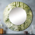 thumbnail image 1 of Designart "Bamboo love expression II" Miroir Rond en Bambou Décoration Murale Cottage - Grand Miroir Rond Vert - Miroir Rond 23 Pouces x 23 Pouces Pouces, 1 of 5