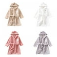 thumbnail image 6 of SYNPOS Kids Toddler Girls Boys Fleece Bathrobe Hooded Bath Robe Pajamas Jumpsuit Sleepwear Night-Robe, 6 of 6