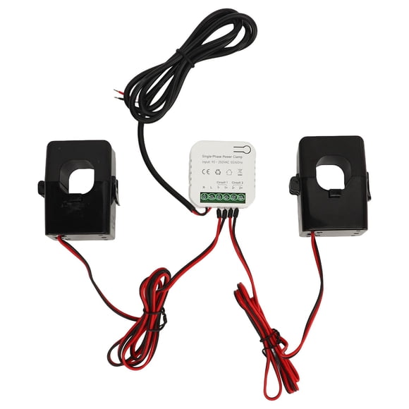 Monitor de consumo de medidor de potencia inteligente con pinza CT de 2x200 A