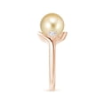 thumbnail image 3 of ANGARA Classic Golden South Sea Cultured Pearl Bypass Ring in 14K Rose Gold for Women | June Birthstone, Birthday, Anniversary, Jewelry Gift for Women | Pearl Ring, 3 of 9