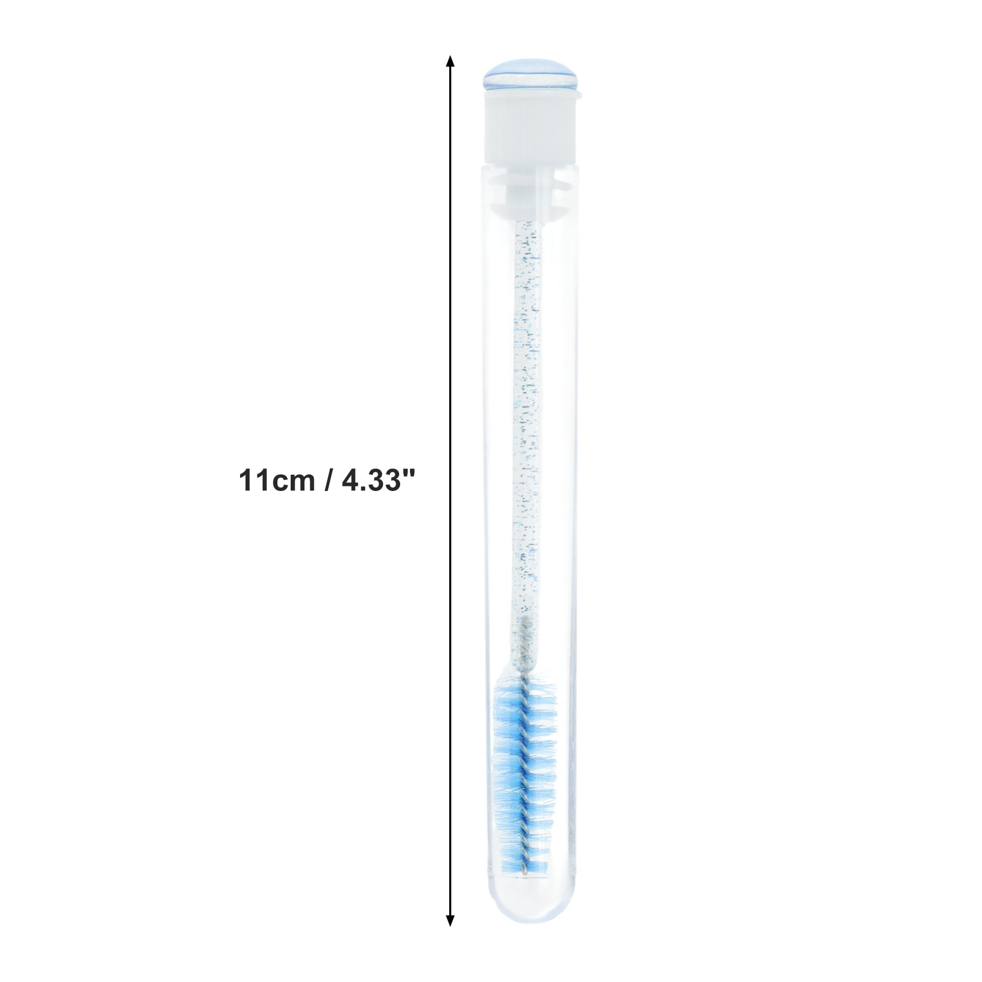 Unique Bargains 1 Pc Convenient Soft Nylon Bristles Eyelash Brush for Vacation Blue