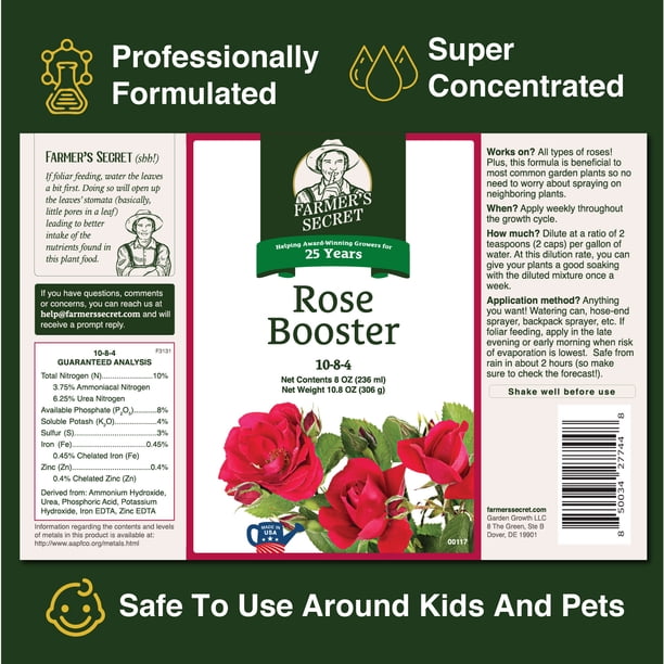 Farmer's Secret Rose Booster Fertilizer (32oz) - Super