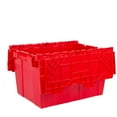 thumbnail image 3 of Hudson Exchange 21.9 x 15.2 x 12.8” (3 Pack) Storage Tote Distribution Container with Hinged Attached Lid, Red, 3 of 4