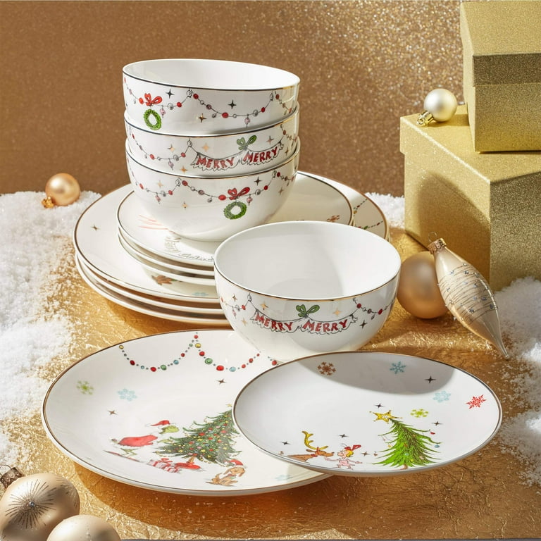 Merry Grinchmas 12-Piece Dinnerware Set - Walmart.com