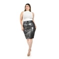 thumbnail image 1 of Falda de gamuza con brillo Roman Fashion /Tallas Extras, 4027 (Negro) negro 42, 1 of 5