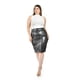 thumbnail image 1 of Falda de gamuza con brillo Roman Fashion /Tallas Extras, 4027 (Negro) negro 42, 1 of 5