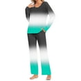 thumbnail image 2 of Jamicy Loungewear for Women Valentine's Day Gifts for Wives Womens Pajama Sets Long Sleeve Sleepwear Round Neck Nightwear Soft Pjs Lounge Sets with Pockets, 2 of 6