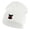 White, variant on Mothman Head Embroidered 12" Acrylic Cuff Long Beanie - Black OSFM