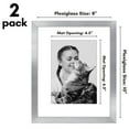 thumbnail image 4 of Americanflat 8x10 Picture Frame with Polished Plexiglass with 5x7 Mat 5 Pack Display Photo Galleria - Silver, 4 of 8