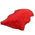 thumbnail image 1 of Xingzhi Polyester Stay Warm And Comfortable With Longhair Faux Fur Rug Multifunctional Faux Lambskin Rug bright red, 1 of 6