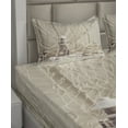 thumbnail image 2 of Ambesonne Underwater Fitted & Top Sheet Set with Shams, Marine Fishing Net, Beige Cream, 2 of 4