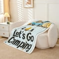 thumbnail image 2 of Erosebridal Happy Camping Throw Blanket for Couch 60x80,Camper RV Car Fleece Blanket,Animal Decor, 2 of 6