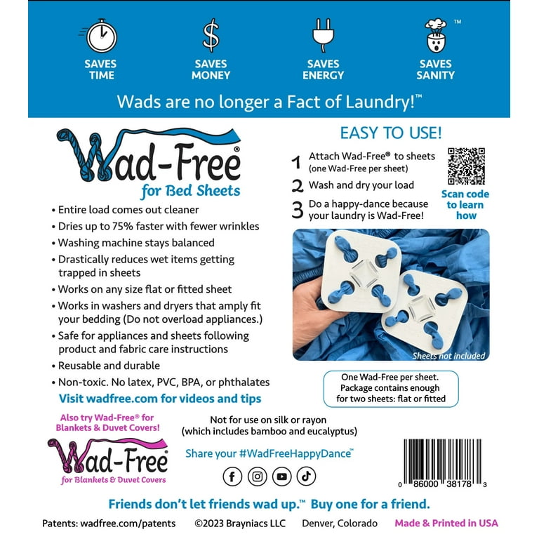 Wad-Free for Bed Sheets