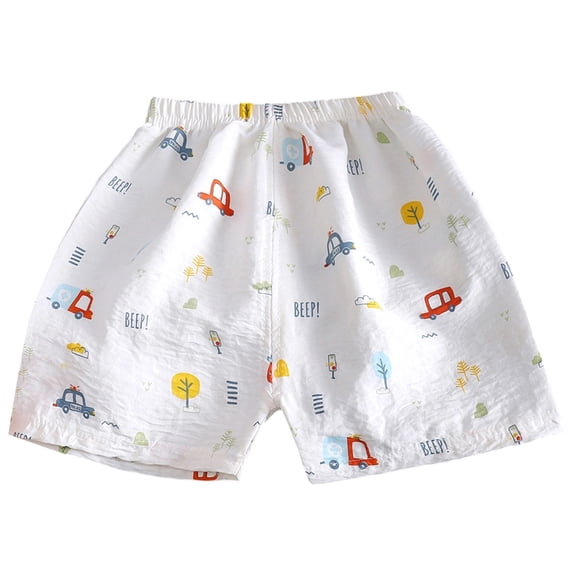 WEIGFI Child Girls Summer Pants Toddler Casual Shorts Breathable Loungewear Plaid Sleep Comfortable Kids Clothing For Daily Wear Cozy Bottoms