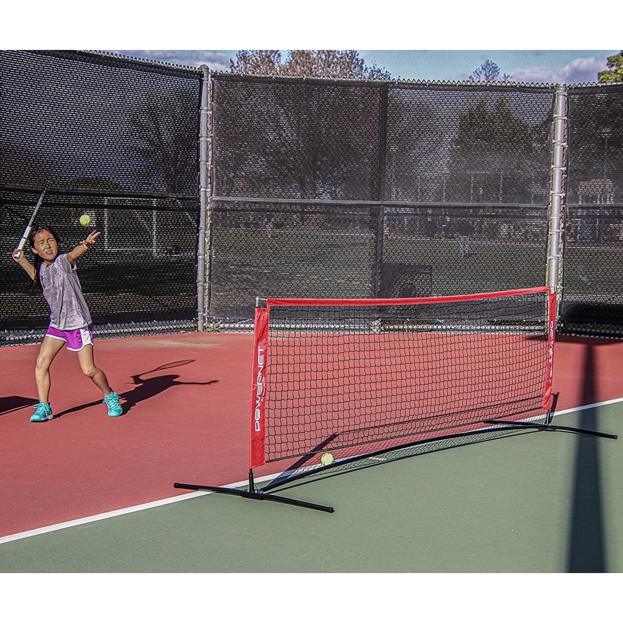 PowerNet Portable 10x3 Ft Net for Tennis Badminton Volleyball Pickellball (1050)