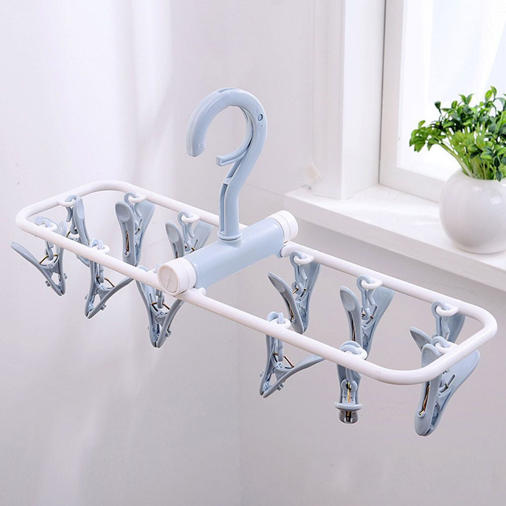 Details about  / 24PCS Plastic Clothes Clips Drying Socks Towel Rack Clamps Holder